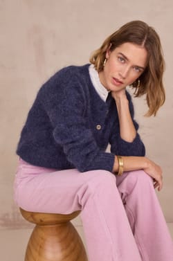 PHOEBE 3/4 sleeve jumper;${refinementColor}