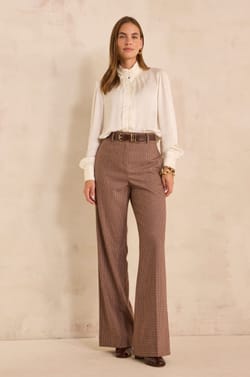 Plaid wide-leg pants LAYLA;${refinementColor}