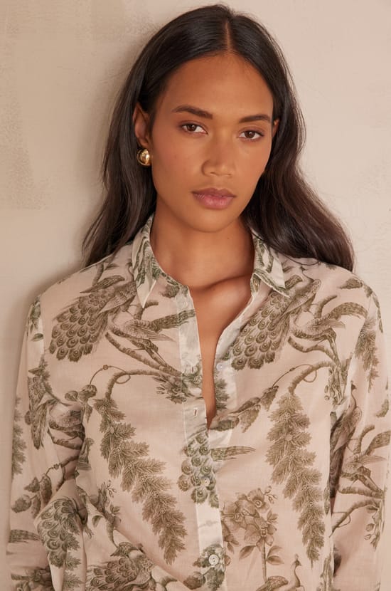 Hemdbluse COLETTE aus Baumwolle;${refinementColor}