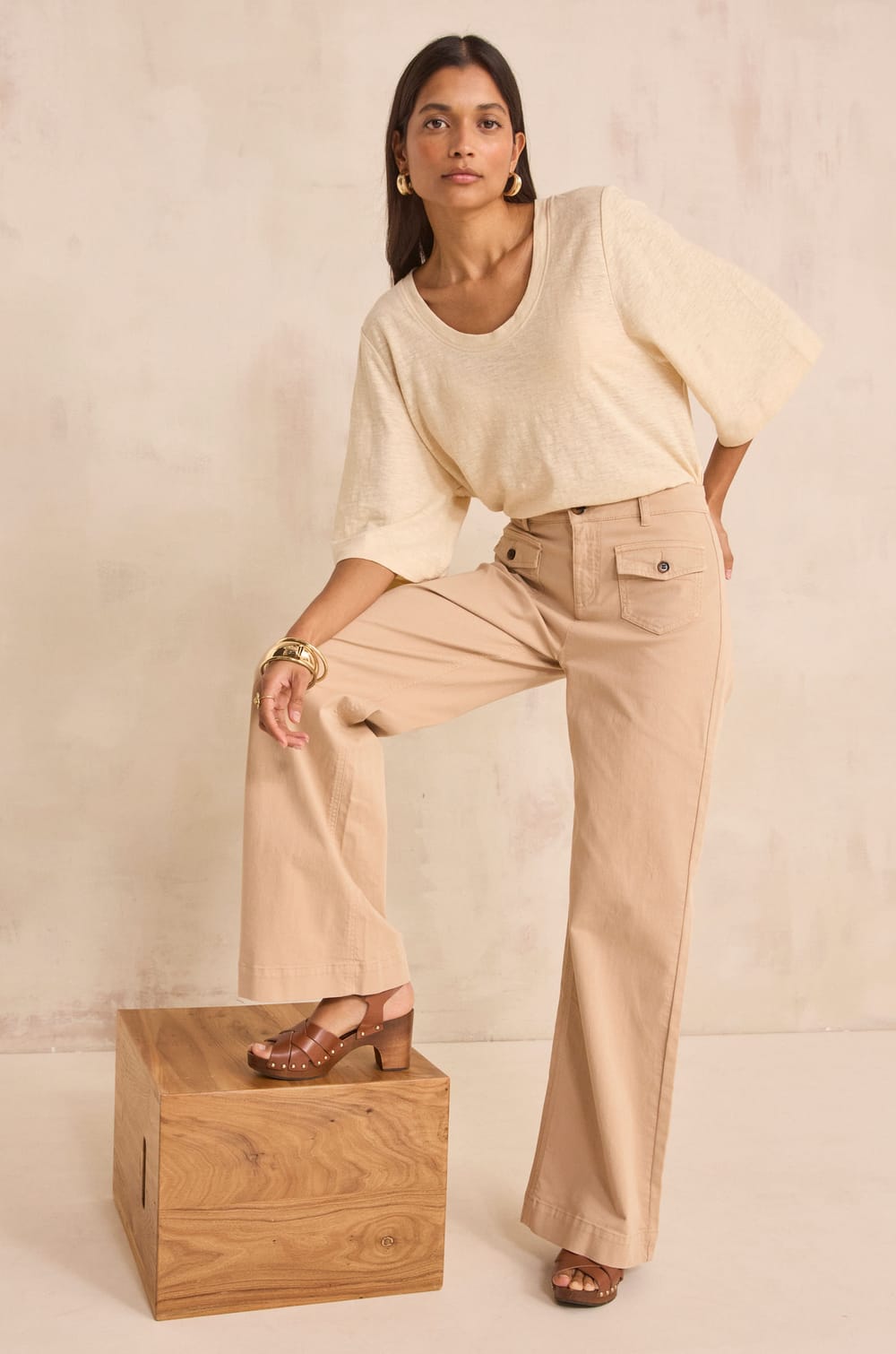 TIAGO wide pants;${refinementColor}