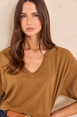 3/4 sleeve cotton TED t-shirt;${refinementColor}