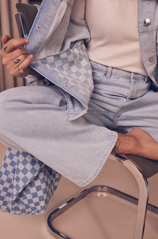 Jean ultra oversize en coton Audrey Lombard x Maison 123 TOM;${refinementColor}