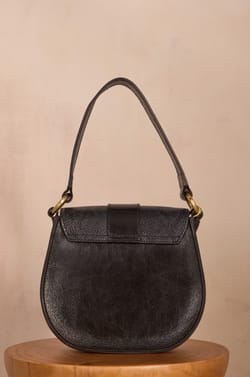 Black bovine leather bag VALENTIN;${refinementColor}