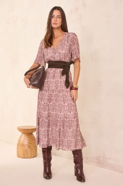 LOUMIA wrap long dress;${refinementColor}