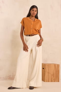Short-sleeved cotton vest ALMA;${refinementColor}