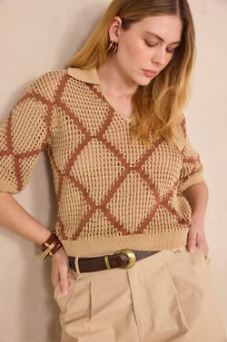 PERCY short-sleeve cotton sweater;${refinementColor}