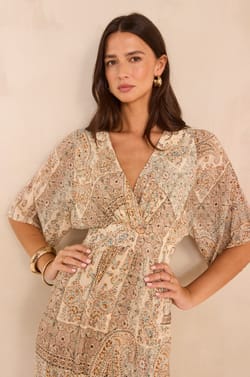 Flowing printed dress POEME;${refinementColor}