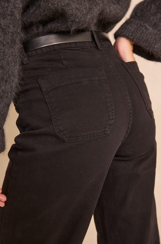 Wide cotton blend pants MAE;${refinementColor}