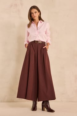 TATIANA extra large cotton trousers;${refinementColor}