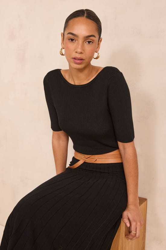 Pull manches courtes PEGGY;${refinementColor}