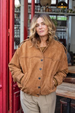 Leather suede jacket Maison 123 x Marine Vignes GASTON;${refinementColor}