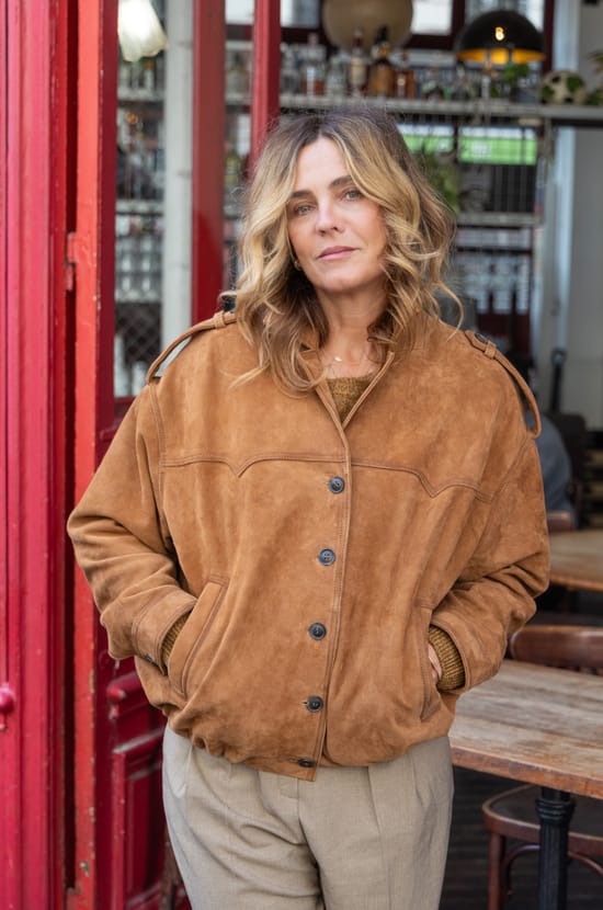 Leather suede jacket Maison 123 x Marine Vignes GASTON;${refinementColor}