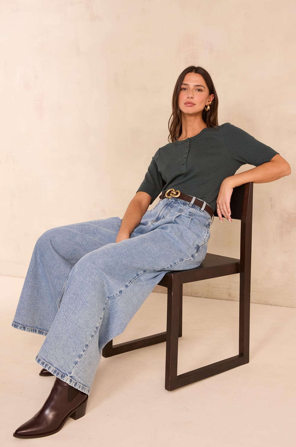 3/4-mouw T-shirt TESSY;${refinementColor}