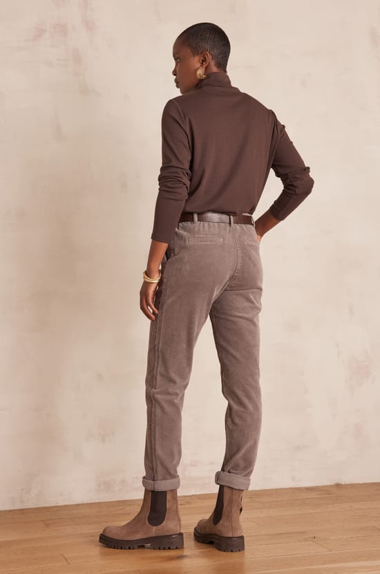 SABIL cotton velvet trousers;${refinementColor}