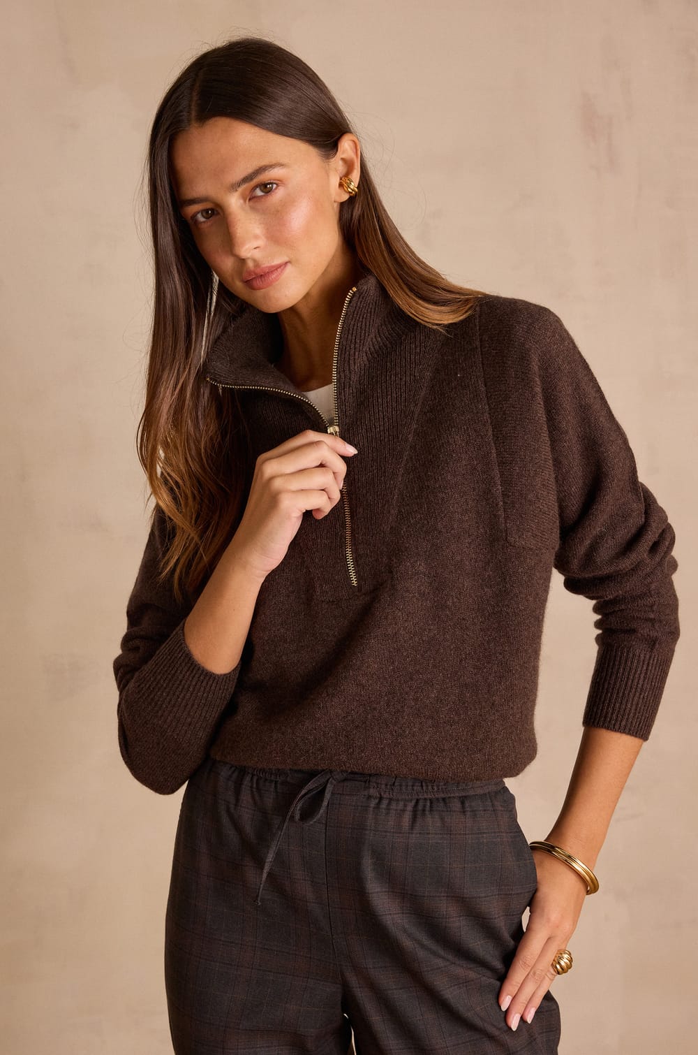 Unisex turtleneck jumper REVEUR in 100% wool;${refinementColor}