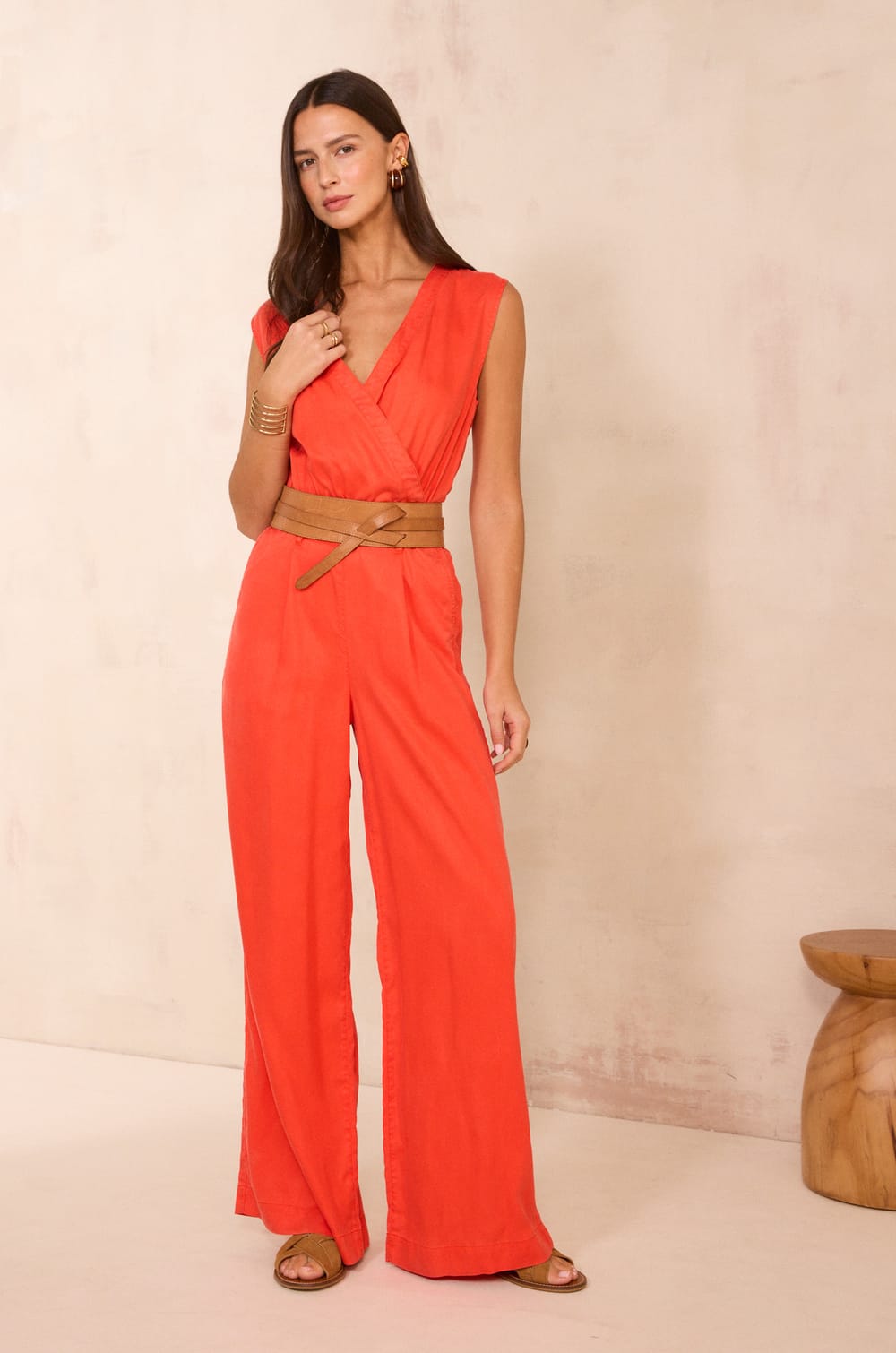 Sleeveless Fluid Jumpsuit RENATA;${refinementColor}