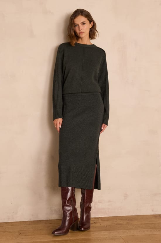 EMILIE long wool skirt;${refinementColor}