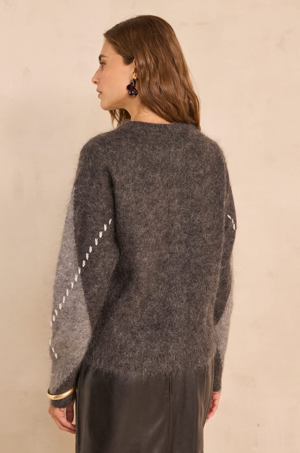 ALPHA mohair cardigan;${refinementColor}