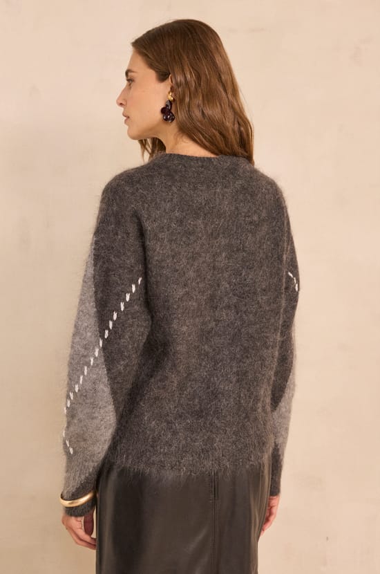 ALPHA mohair cardigan;${refinementColor}