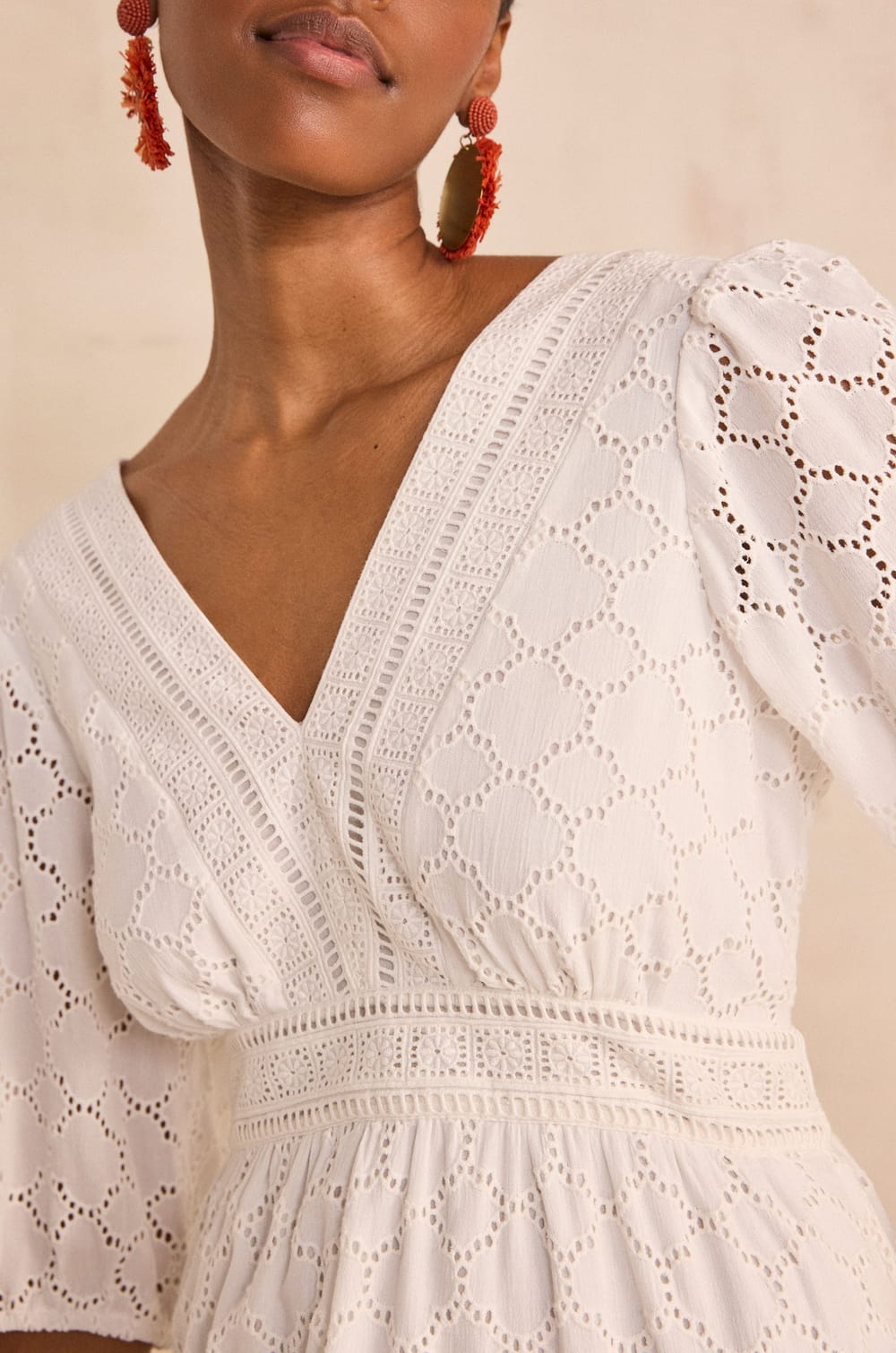 Embroidered long dress BIJOU;${refinementColor}