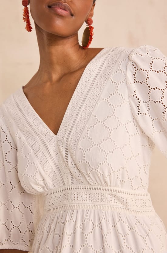 Embroidered long dress BIJOU;${refinementColor}