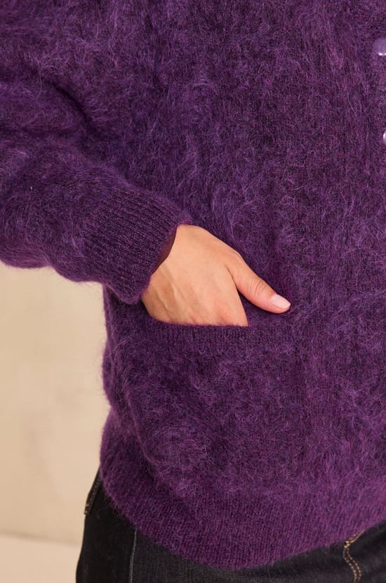 ASSIA long-sleeve sweater in mixed mohair and wool;${refinementColor}
