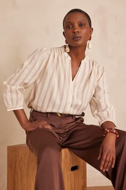 Blouse SABRINA en coton;${refinementColor}