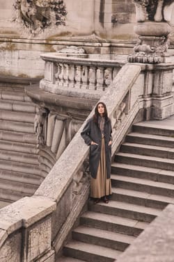 Long-sleeved Prince of Wales patterned coat DUKE;${refinementColor}