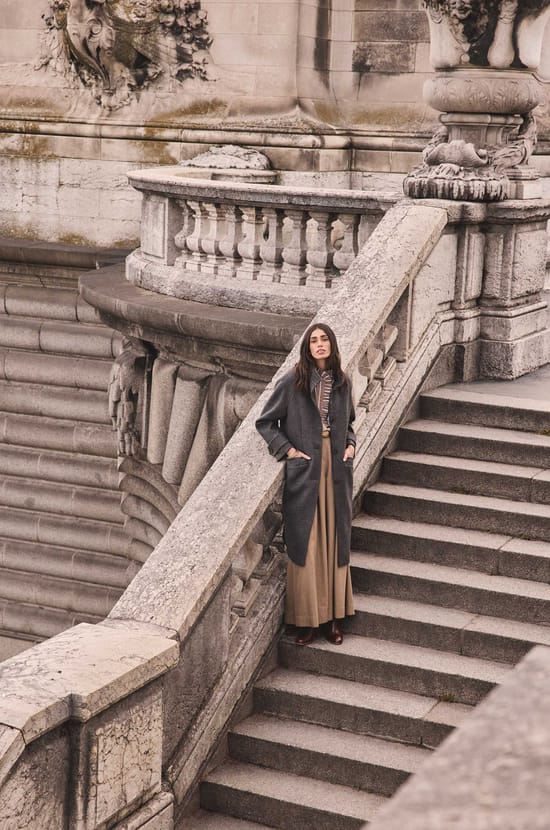 Long-sleeved Prince of Wales patterned coat DUKE;${refinementColor}