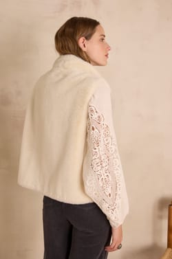 SUZANNE Sleeveless Cardigan;${refinementColor}