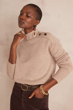 BRADLEY turtleneck jumper in 100% cashmere - 4 ply;${refinementColor}