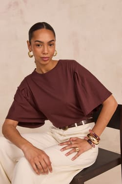 T-shirt manches courtes en coton LOREEN;${refinementColor}