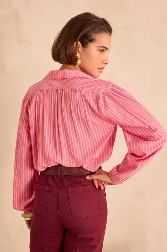 SEATTLE striped blouse;${refinementColor}
