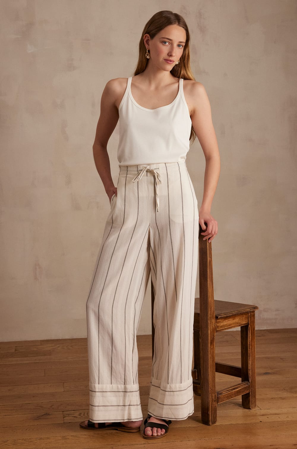 PRINCE striped trousers;${refinementColor}