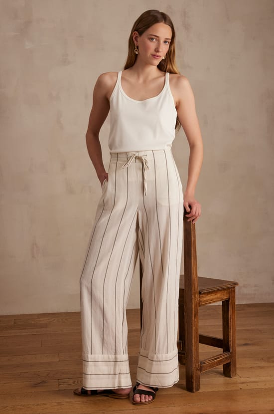 PRINCE striped trousers;${refinementColor}