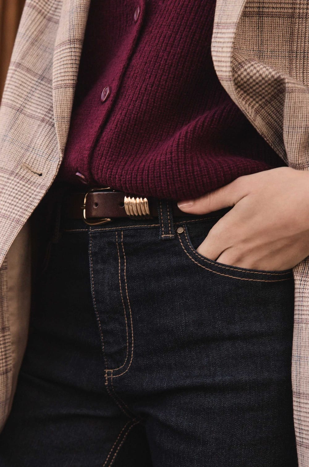 EVE 100% leather belt;${refinementColor}