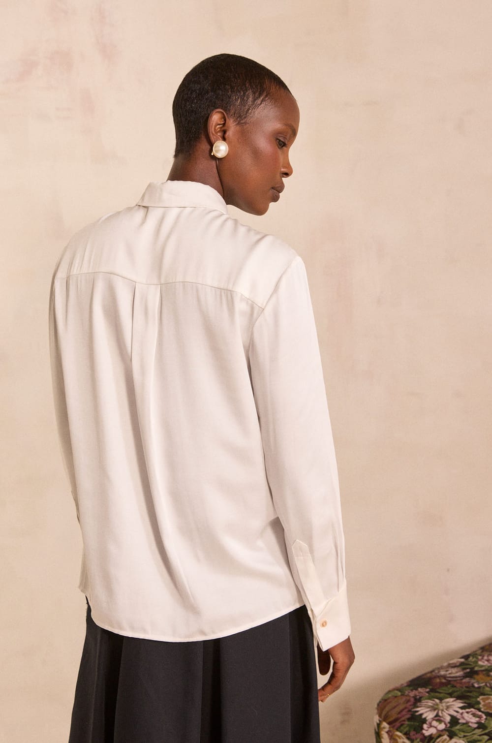Blouse with removable tie MAUD;${refinementColor}