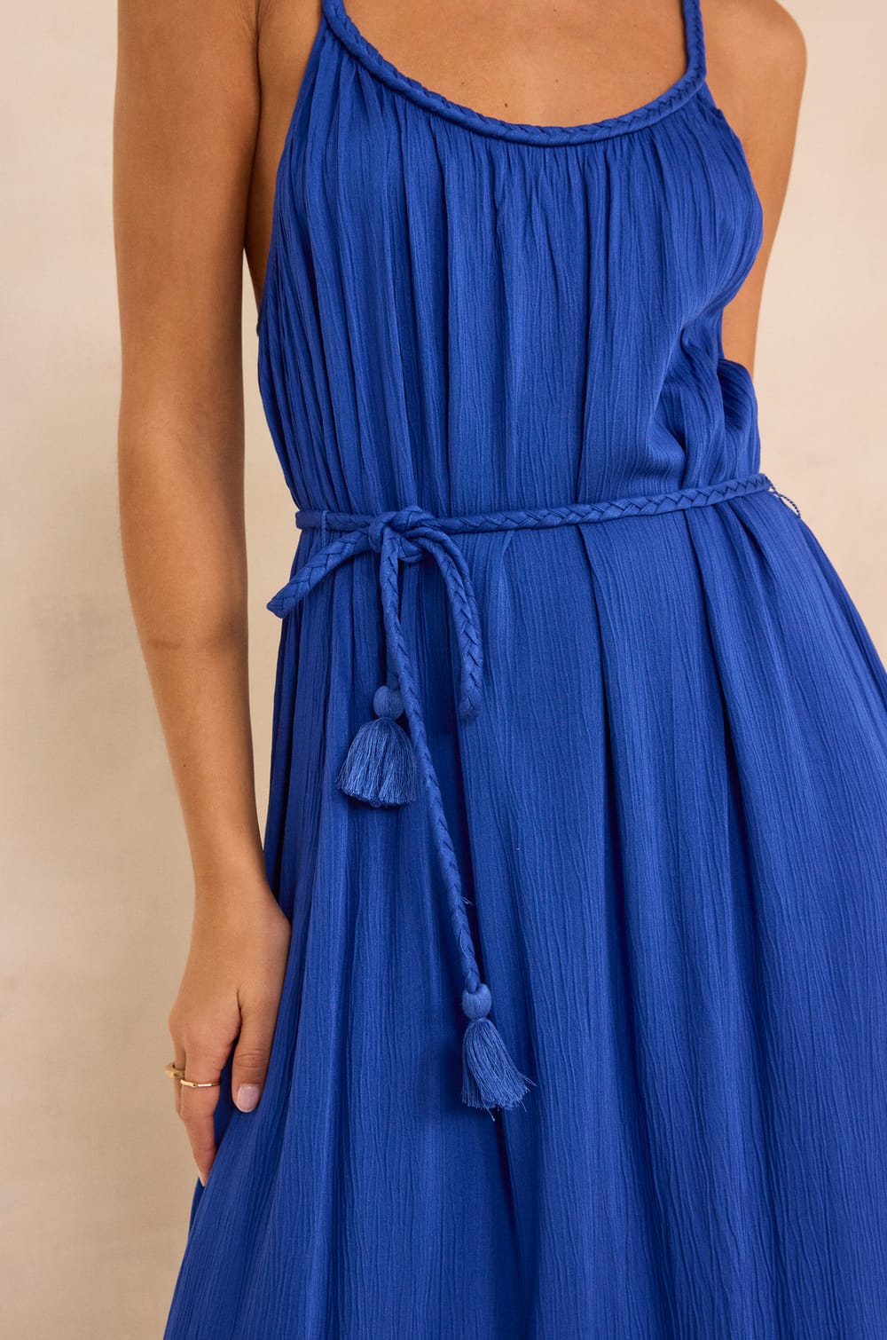 Flowy strap dress PIA;${refinementColor}