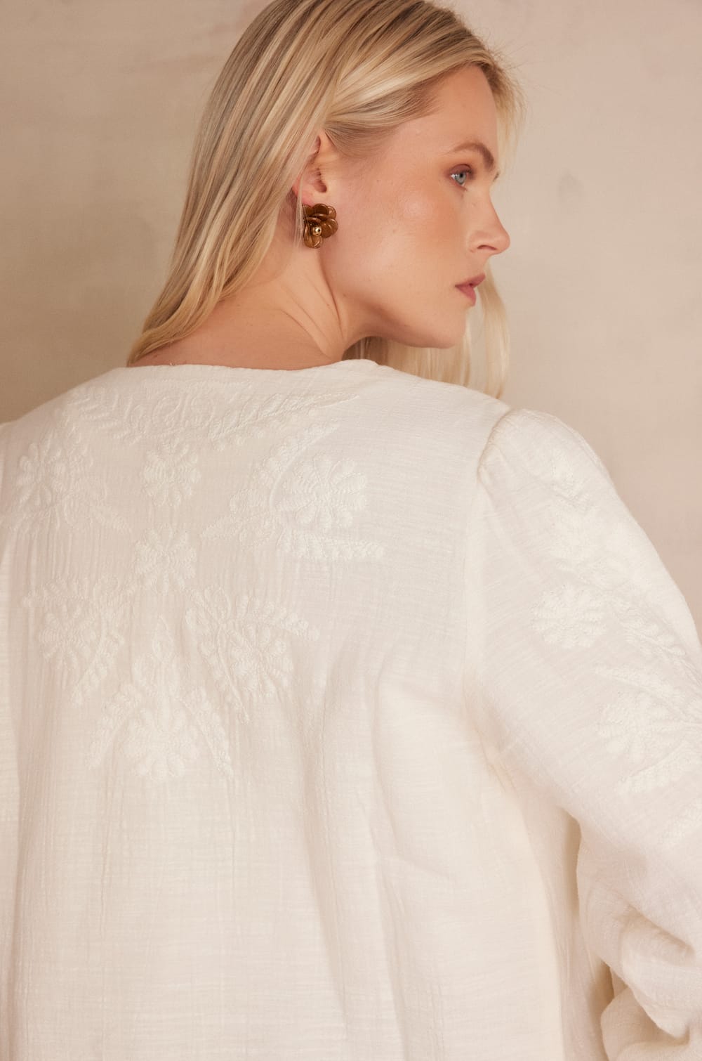 PAMINA embroidered cotton jacket;${refinementColor}