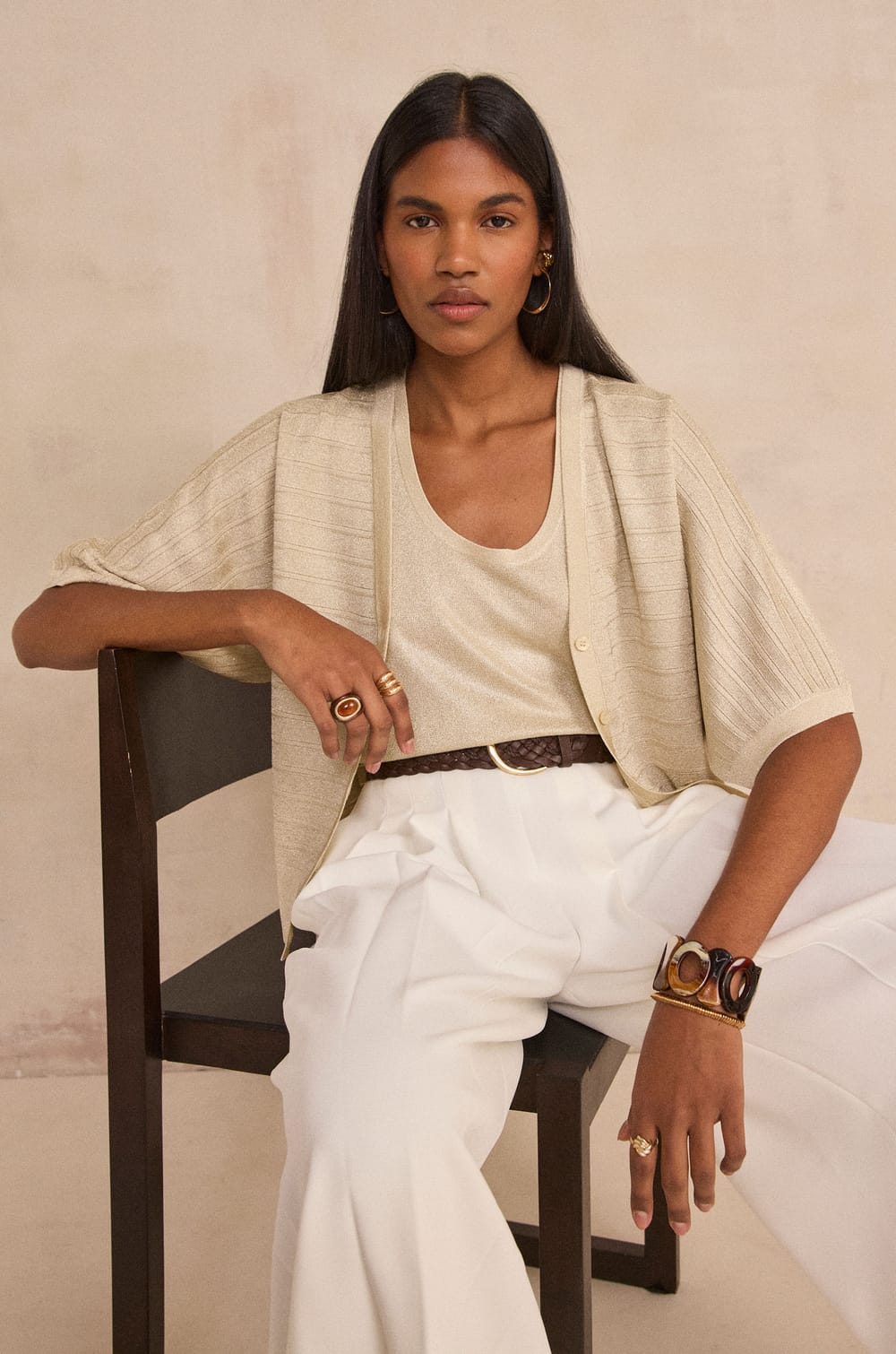 Shiny tank top PALMYR BIS;${refinementColor}