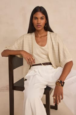 Shiny tank top PALMYR BIS;${refinementColor}