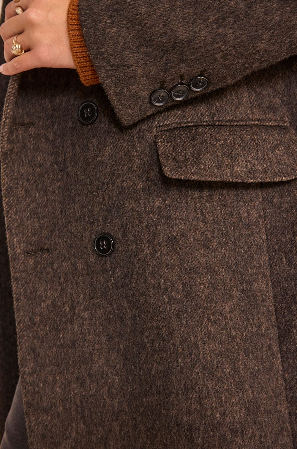 Long sleeve dense knit coat DJOVANNI;${refinementColor}