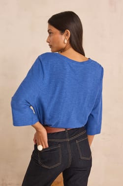 3/4 Sleeve T-shirt LIANA;${refinementColor}