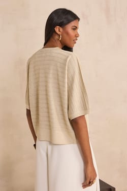 3/4 Sleeve Vest PALMYR;${refinementColor}