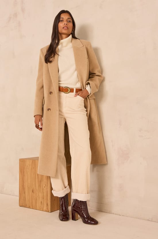 Long-sleeve wool coat CORENTIN;${refinementColor}