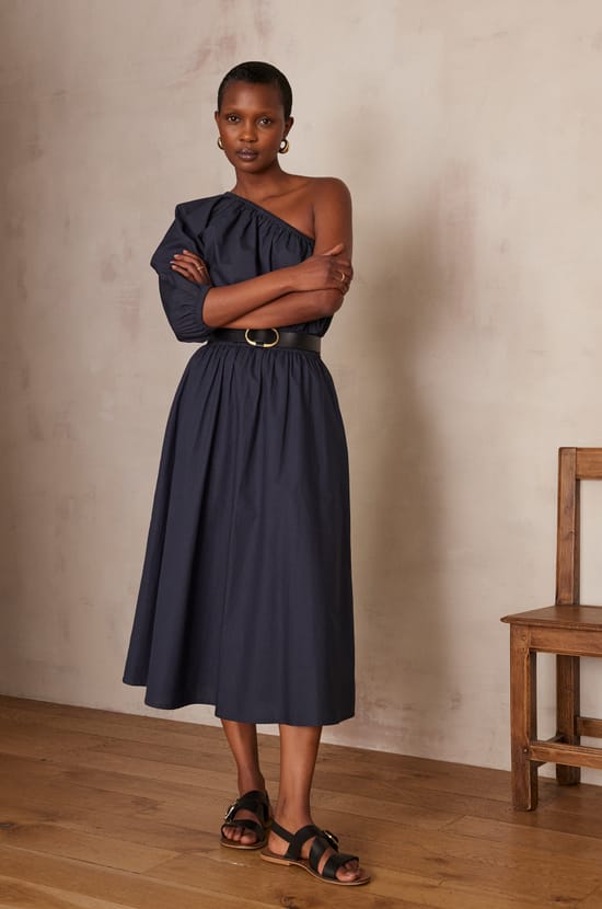 Rock BRUNE aus Baumwolle;${refinementColor}