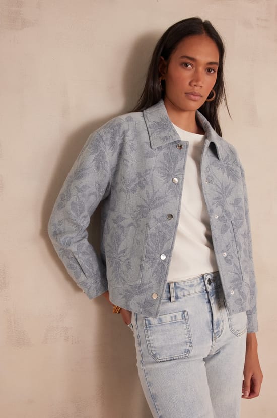 COLOMBE cotton jacket;${refinementColor}