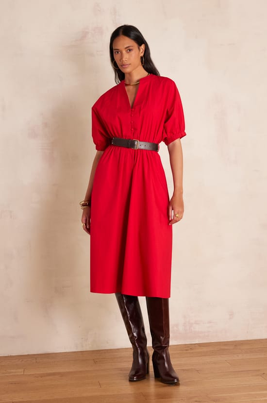 CORDELIA cotton dress;${refinementColor}