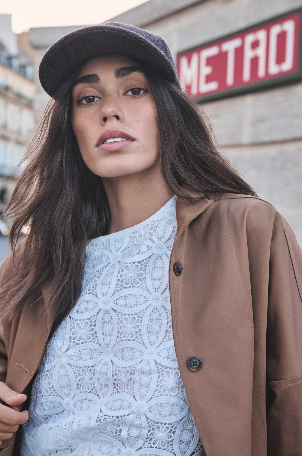 Long sleeve lace blouse MALIE;${refinementColor}
