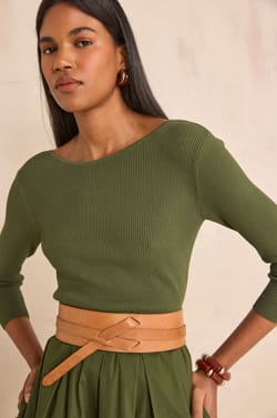 BLONDIE bi-material A-line dress;${refinementColor}